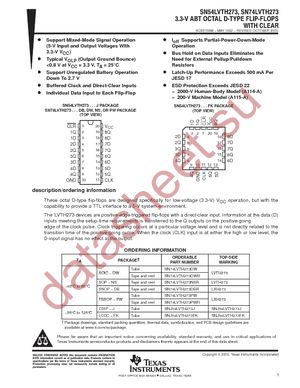 SN74LVTH273NSRE4 datasheet  